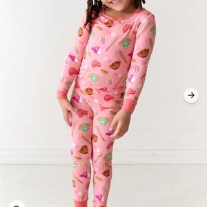 Little Sleepies Pink baseball Pajama Set